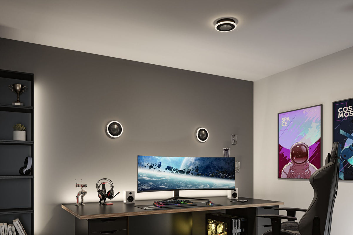 Paulmann LED Deckenleuchte Spaceglow RGB+ 1200lm 230V 14W dimmbar Schwarz matt