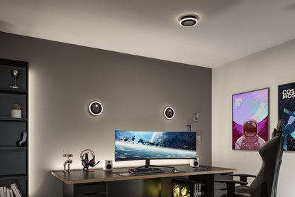 Paulmann LED Deckenleuchte Spaceglow RGB+ 1200lm 230V 14W dimmbar Schwarz matt