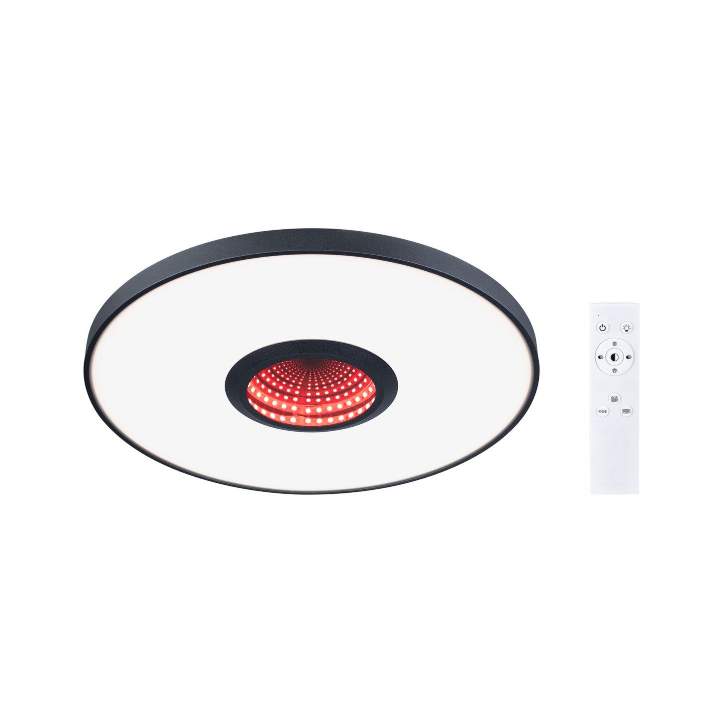Paulmann LED Deckenleuchte Spaceglow RGB+ 1400lm 230V 21W dimmbar Schwarz matt