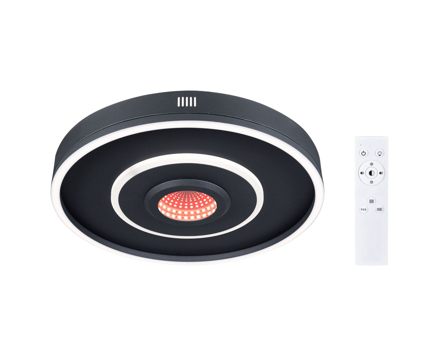 Paulmann LED Deckenleuchte Spaceglow RGB+ 320lm / 800lm 230V 22W dimmbar Schwarz matt