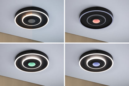 Paulmann LED Deckenleuchte Spaceglow RGB+ 320lm / 800lm 230V 22W dimmbar Schwarz matt