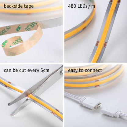 Paulmann MaxLED 500 LED Strip COB Basisset 3m   19W 1500lm 480LEDs/m 2700K 36VA