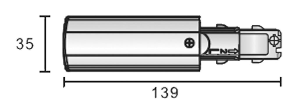 Deko-Light D Line DALI elektrischer Einspeiser links, weiß