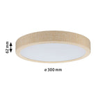 Paulmann LED Panel Cosara  IP44 rund 300mm 3000K Beige