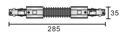 Deko-Light D Line DALI Flexverbinder links-rechts, weiß