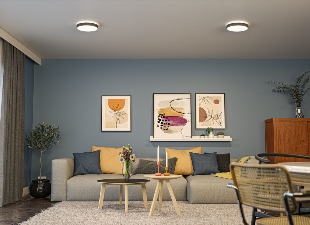 Paulmann LED Panel Cosara  IP44 rund 300mm 3000K Dunkelgrau
