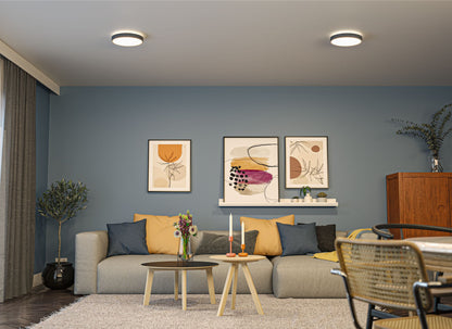 Paulmann LED Panel Cosara  IP44 rund 300mm 3000K Dunkelgrau