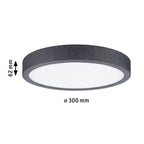 Paulmann LED Panel Cosara  IP44 rund 300mm 3000K Dunkelgrau