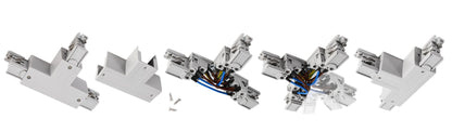 Deko-Light D Line DALI T-Verbinder links-links-rechts mit Wechselmech., weiß