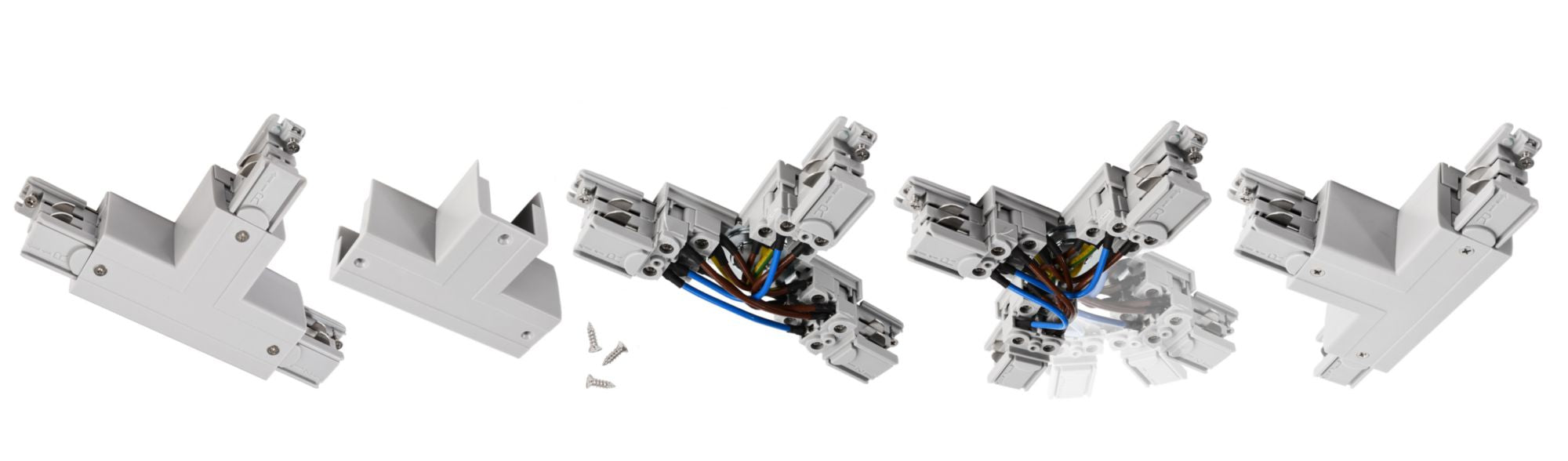 Deko-Light D Line DALI T-Verbinder links-links-rechts mit Wechselmech., schwarz