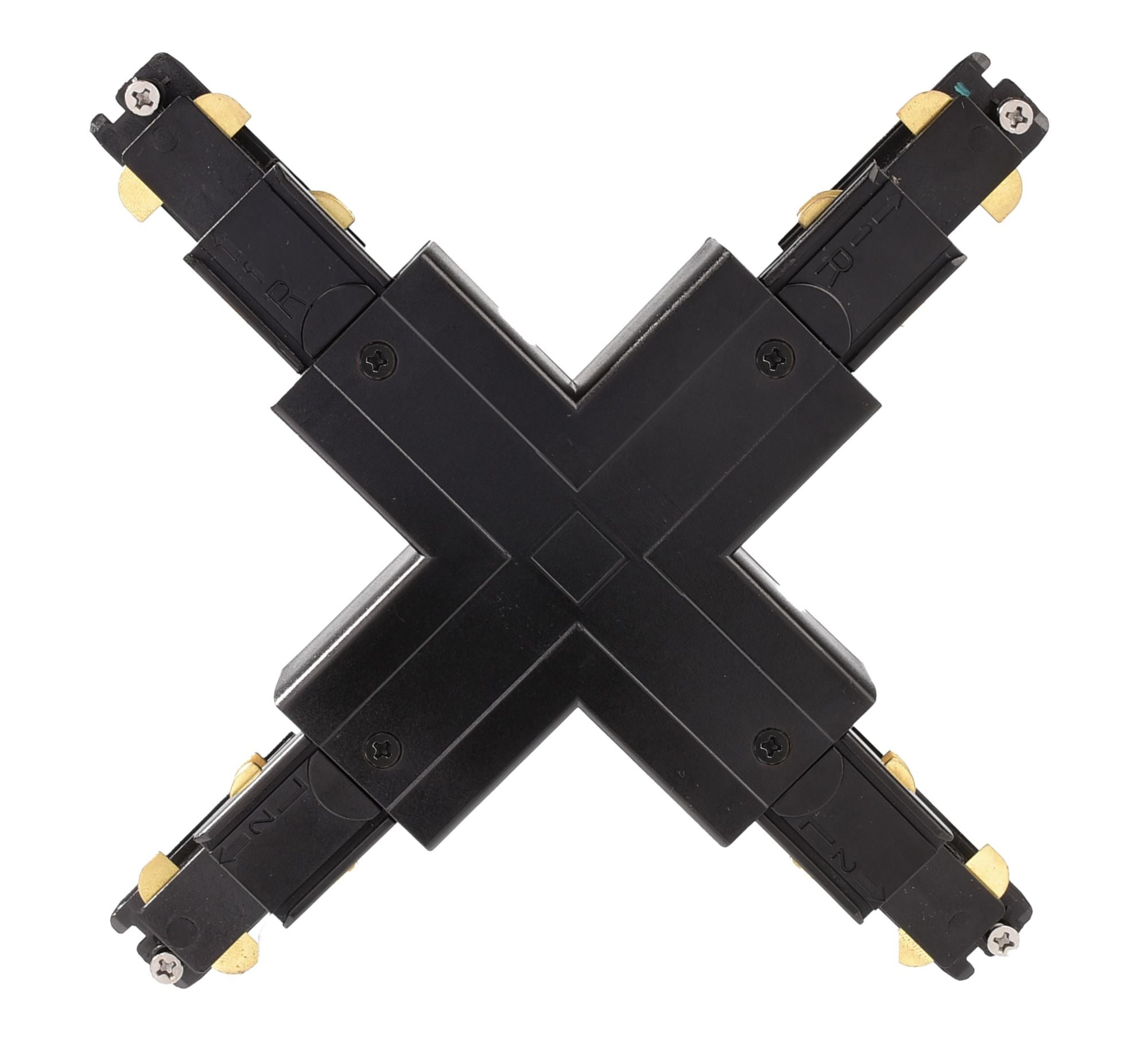 Deko-Light D Line DALI X-Verbinder links-links-rechts-rechts, schwarz