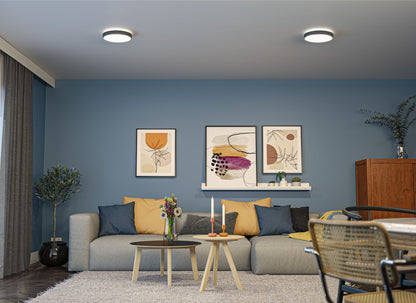 Paulmann LED Panel Cosara  IP44 rund 300mm 4000K Dunkelgrau