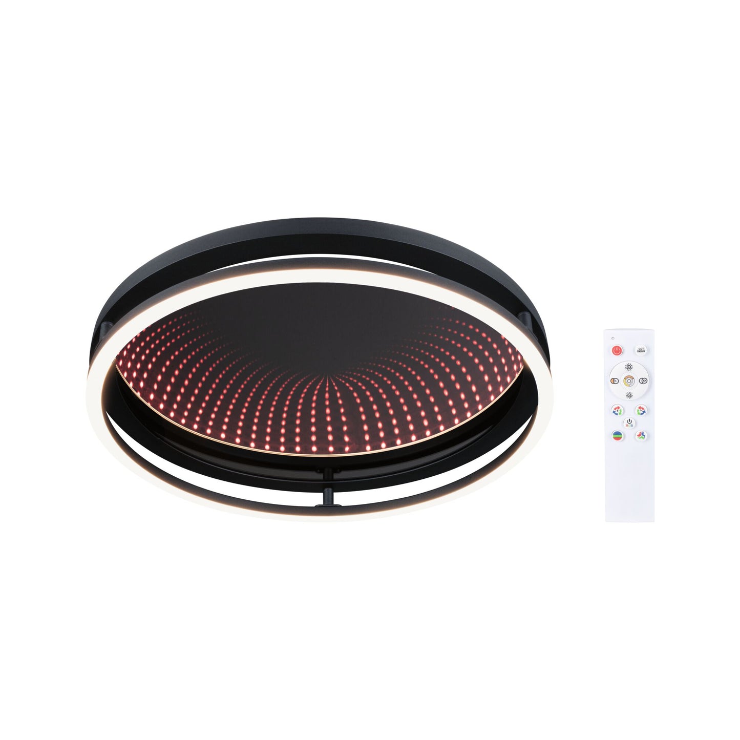 Paulmann LED Deckenleuchte Spaceglow RGB+ 2000lm 230V 34,5W dimmbar Schwarz matt