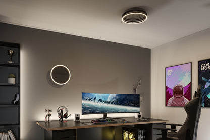 Paulmann LED Deckenleuchte Spaceglow RGB+ 2000lm 230V 34,5W dimmbar Schwarz matt