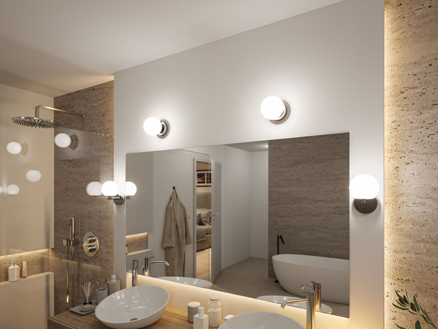Paulmann LED Deckenleuchte Gove IP44  3000K 400lm 230V 5W  Chrom,Satin