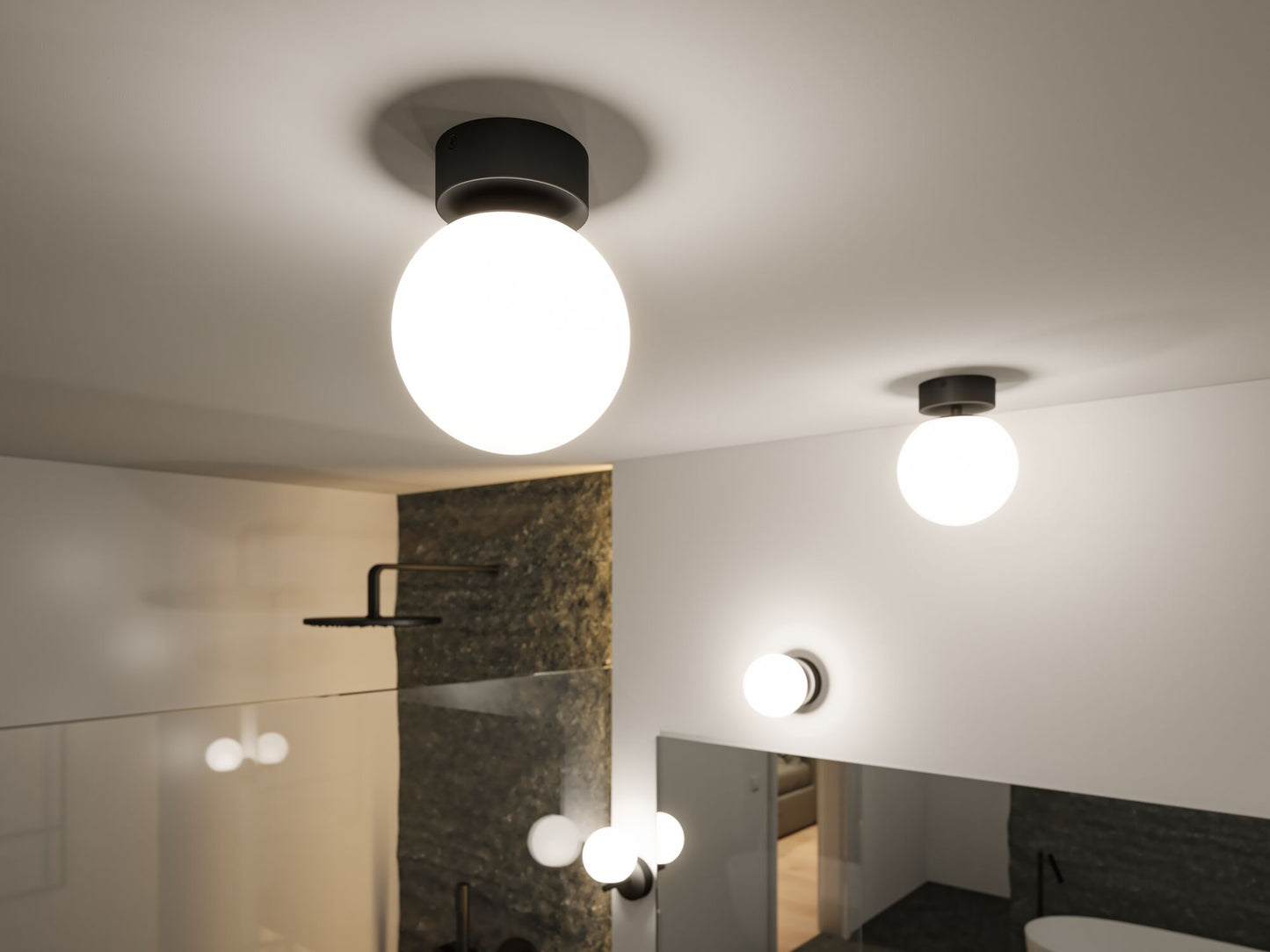 Paulmann LED Deckenleuchte Gove IP44  3000K 400lm 230V 5W  Schwarz matt,Satin