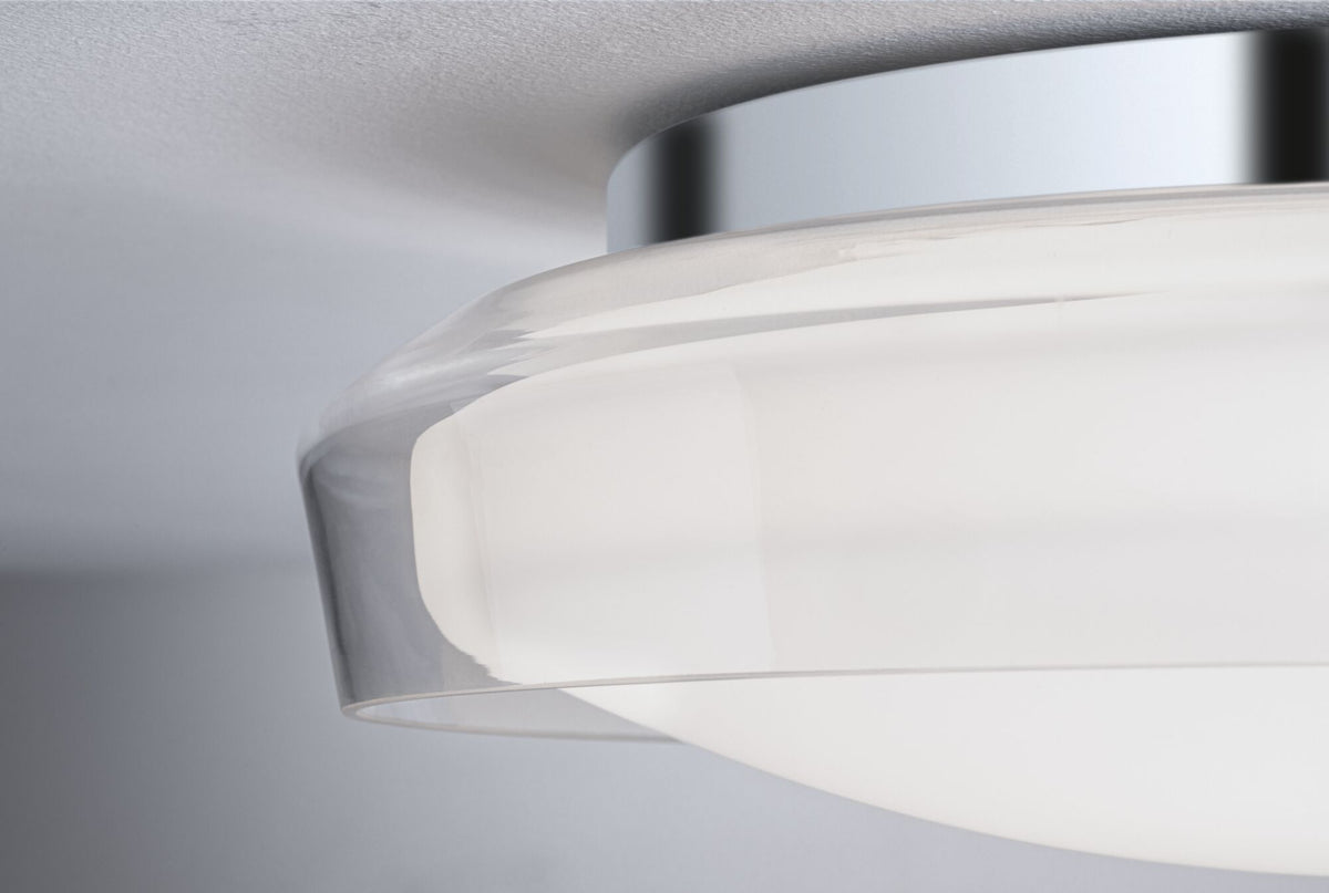 Paulmann Selection Bathroom LED Deckenleuchte Luena IP44  3000K 860lm 230V 16,5W  Glas#Chrom