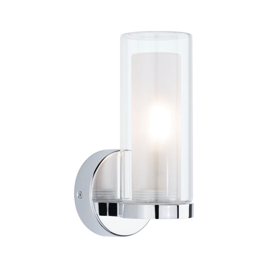 Paulmann Selection Bathroom Wandleuchte Luena IP44 E14   230V max. 20W dimmbar Chrom#Glas