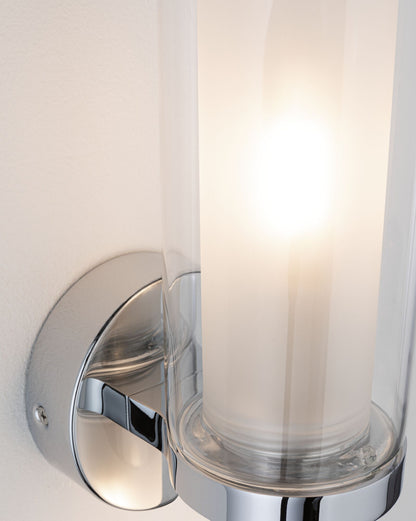 Paulmann Selection Bathroom Wandleuchte Luena IP44 E14   230V max. 20W dimmbar Chrom#Glas