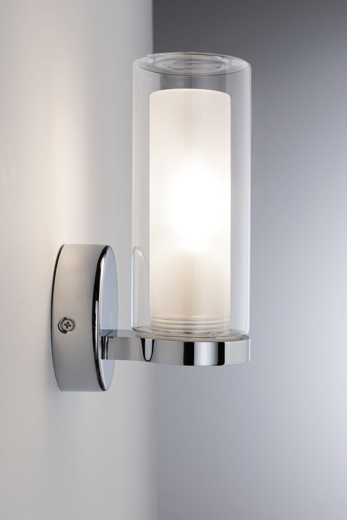 Paulmann Selection Bathroom Wandleuchte Luena IP44 E14   230V max. 20W dimmbar Chrom#Glas