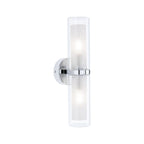 Paulmann Selection Bathroom Wandleuchte Luena IP44 E14   230V max. 2x20W dimmbar Chrom#Glas