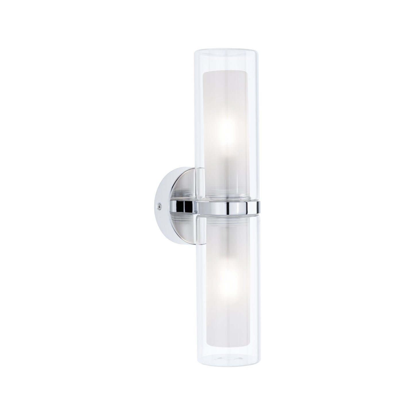 Paulmann Selection Bathroom Wandleuchte Luena IP44 E14   230V max. 2x20W dimmbar Chrom#Glas