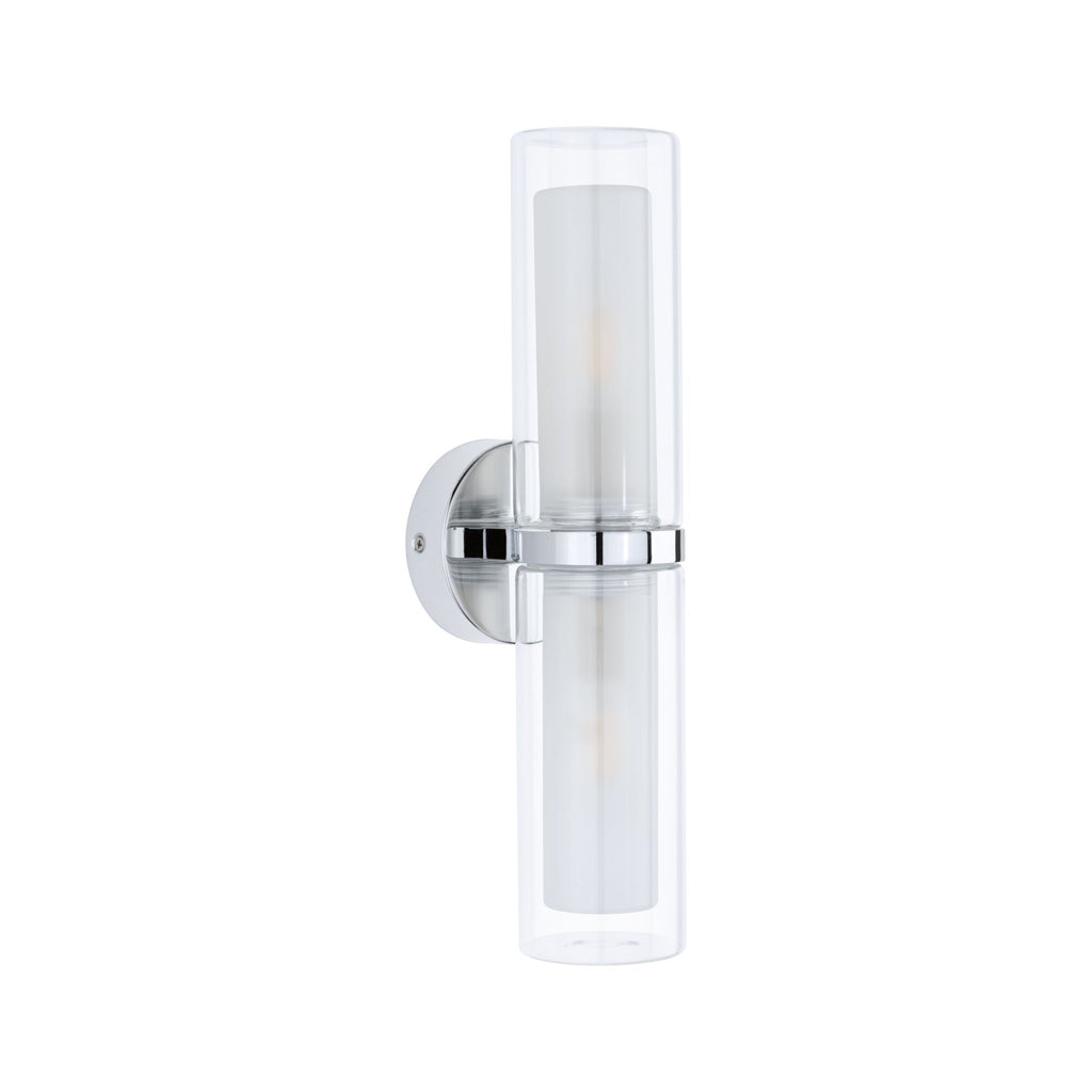 Paulmann Selection Bathroom Wandleuchte Luena IP44 E14   230V max. 2x20W dimmbar Chrom#Glas