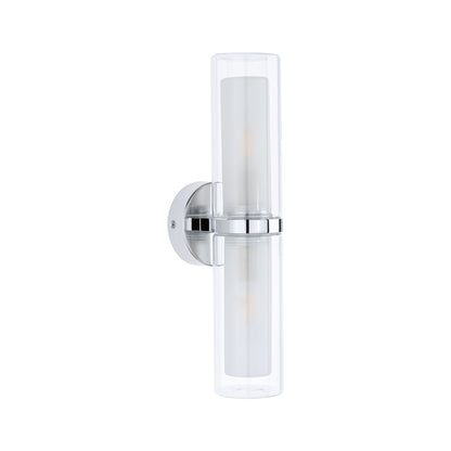 Paulmann Selection Bathroom Wandleuchte Luena IP44 E14   230V max. 2x20W dimmbar Chrom#Glas