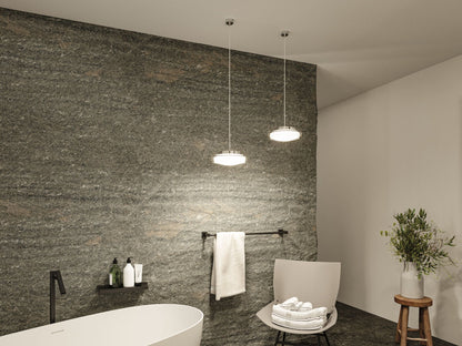 Paulmann Selection Bathroom LED Pendelleuchte Luena IP44  3000K 600lm 11,5W Glas#Chrom