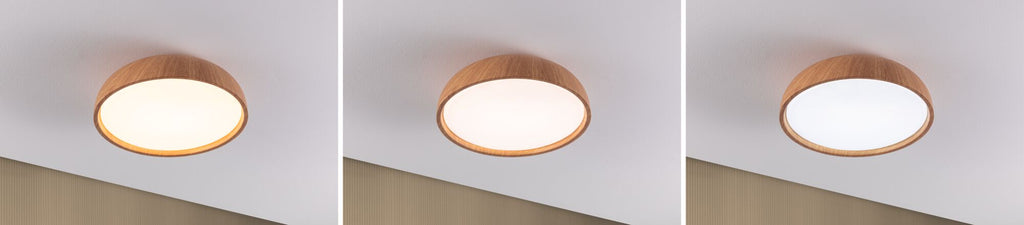 Paulmann Selection Bathroom LED Deckenleuchte Oka IP44  White Switch 950lm 230V 24W  Holzoptik