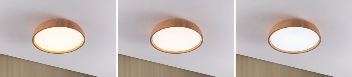 Paulmann Selection Bathroom LED Deckenleuchte Oka IP44  White Switch 950lm 230V 24W  Holzoptik
