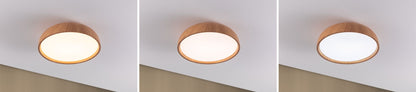 Paulmann Selection Bathroom LED Deckenleuchte Oka IP44  White Switch 950lm 230V 24W  Holzoptik