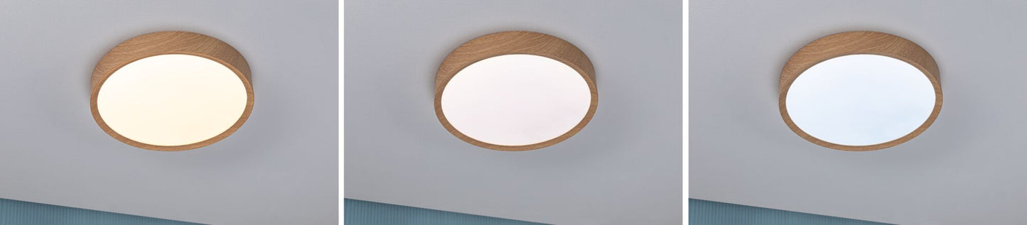 Paulmann Selection Bathroom LED Deckenleuchte Tega IP44  White Switch 1200lm 230V 22,5W  Holzoptik