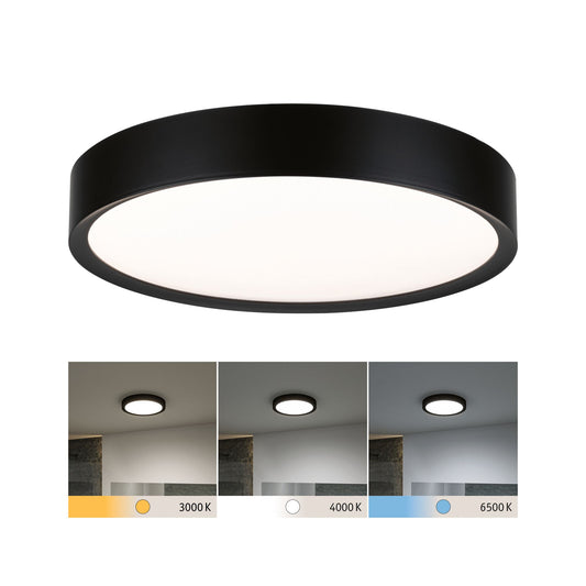 Paulmann Selection Bathroom LED Deckenleuchte Tega IP44  White Switch 1200lm 230V 22,5W  Schwarz matt