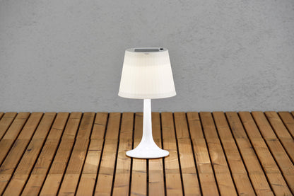 Konstsmide LED Solarleuchte Assisi Tischleuchte weiss,