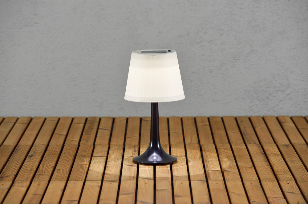 Konstsmide LED Solarleuchte Assisi Tischleuchte schwarz