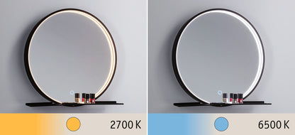 Paulmann LED Leuchtspiegel Miro IP44  Tunable White 160lm 230V 10,5W  Spiegel#Schwarz matt