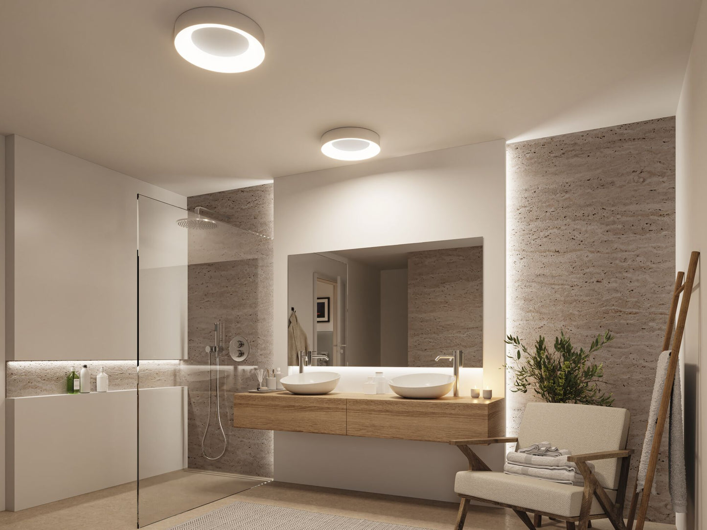 Paulmann LED Deckenleuchte Casca IP44  White Switch 2100lm 230V 23W  Alu matt