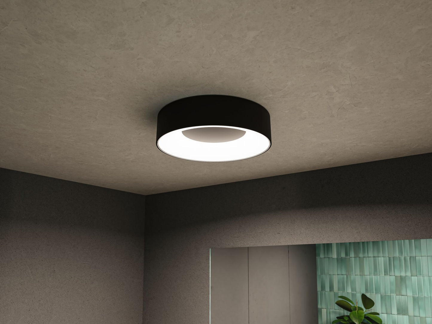 Paulmann LED Deckenleuchte Casca IP44  White Switch 1500lm 230V 16W  Schwarz matt