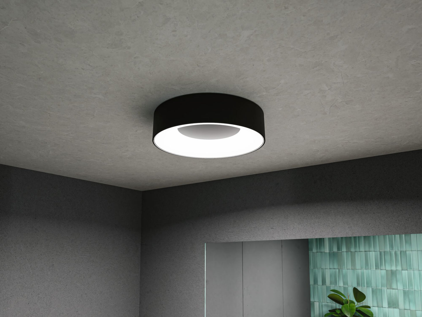 Paulmann LED Deckenleuchte Casca IP44  White Switch 1500lm 230V 16W  Schwarz matt