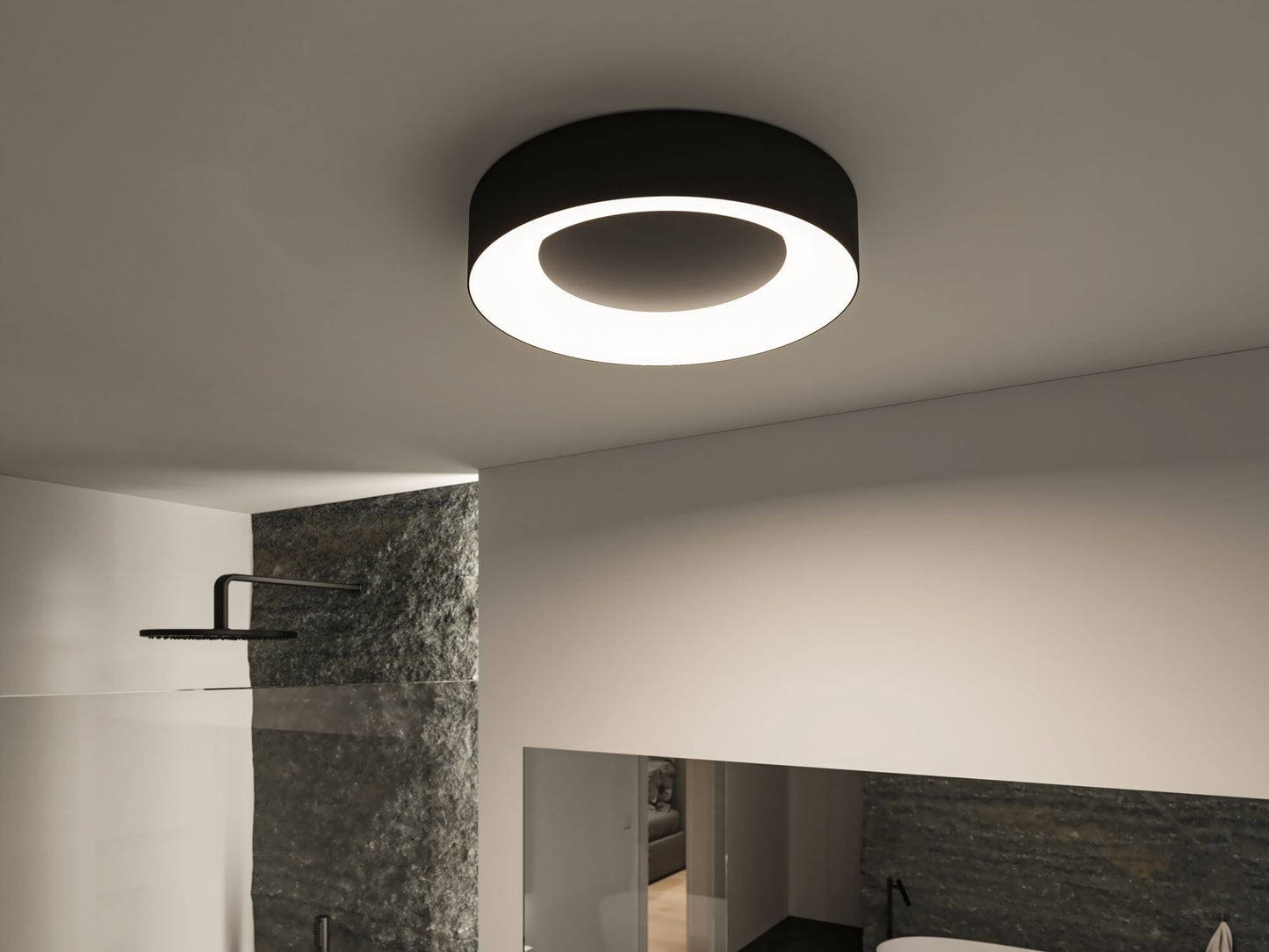 Paulmann LED Deckenleuchte Casca IP44  White Switch 2100lm 230V 23W  Schwarz matt