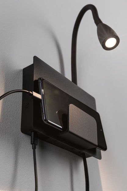 Paulmann LED Wandleuchte Halina 2700K 200lm 230V 2,4W  Schwarz matt