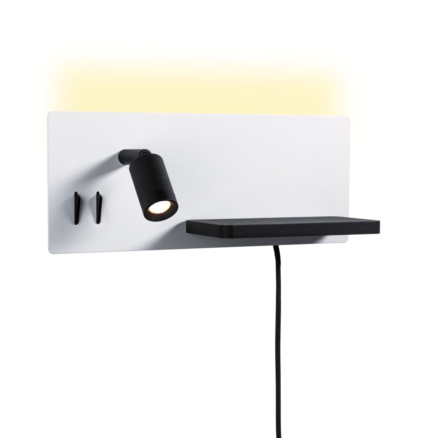 Paulmann LED Wandleuchte Serra 2700K 650lm / 200lm 230V 5,5W / 2,6W dimmbar Weiß matt#Schwarz matt