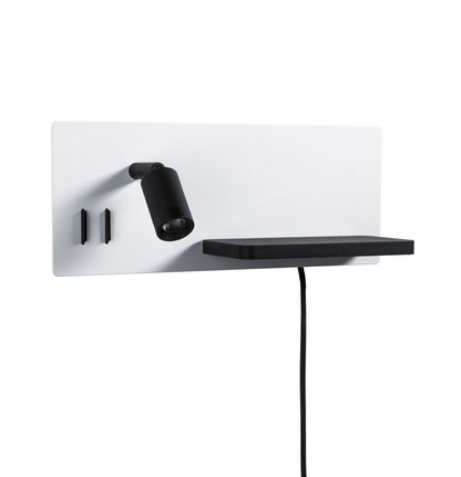 Paulmann LED Wandleuchte Serra 2700K 650lm / 200lm 230V 5,5W / 2,6W dimmbar Weiß matt#Schwarz matt