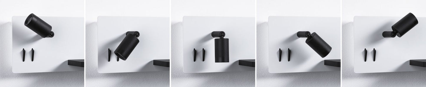 Paulmann LED Wandleuchte Serra 2700K 650lm / 200lm 230V 5,5W / 2,6W dimmbar Weiß matt#Schwarz matt