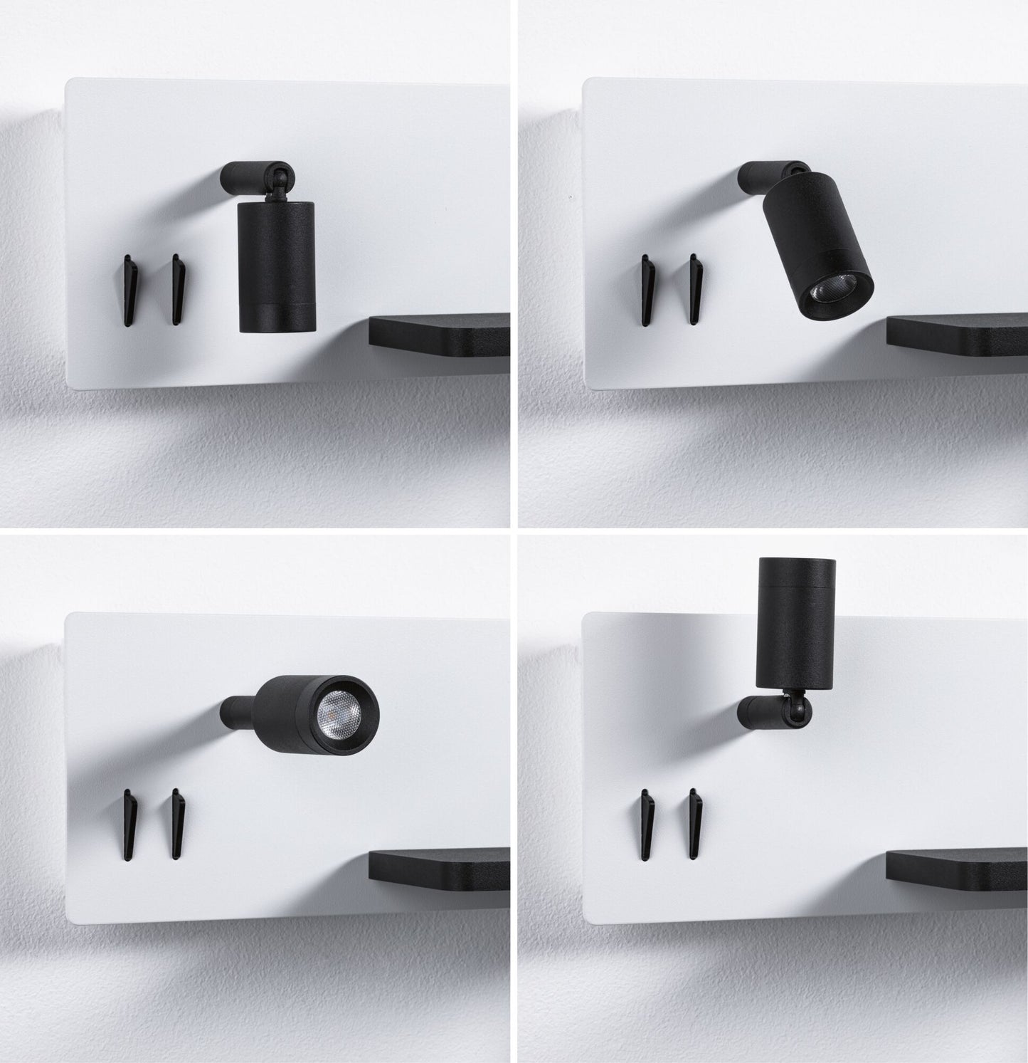 Paulmann LED Wandleuchte Serra 2700K 650lm / 200lm 230V 5,5W / 2,6W dimmbar Weiß matt#Schwarz matt