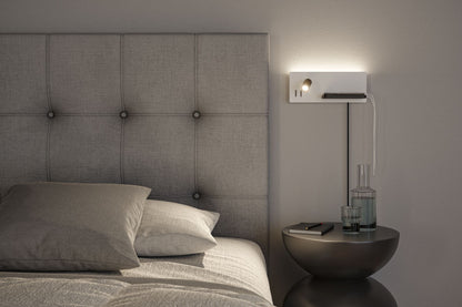Paulmann LED Wandleuchte Serra 2700K 650lm / 200lm 230V 5,5W / 2,6W dimmbar Weiß matt#Schwarz matt