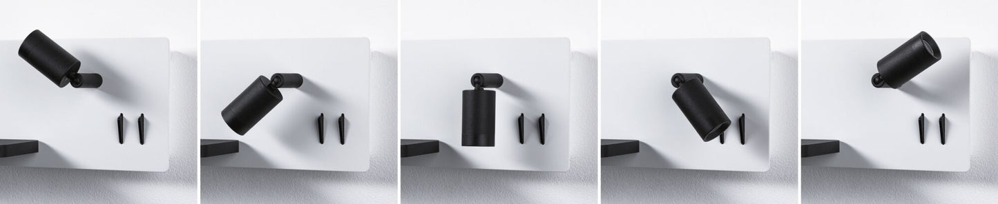 Paulmann LED Wandleuchte Serra 2700K 650lm / 200lm 230V 5,5W / 2,6W dimmbar Weiß matt#Schwarz matt