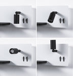 Paulmann LED Wandleuchte Serra 2700K 650lm / 200lm 230V 5,5W / 2,6W dimmbar Weiß matt#Schwarz matt