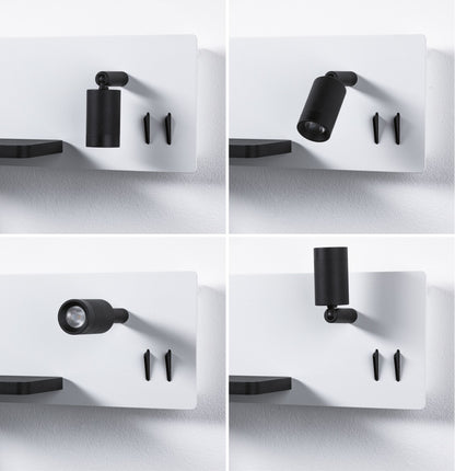 Paulmann LED Wandleuchte Serra 2700K 650lm / 200lm 230V 5,5W / 2,6W dimmbar Weiß matt#Schwarz matt
